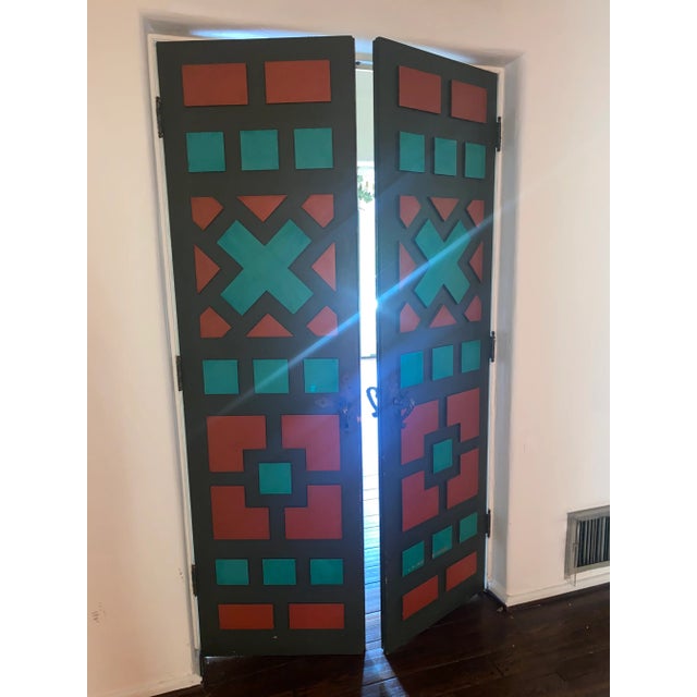 1920 Spanish Revival French Doors With Patterned Detail For Sale In Los Angeles - Image 6 of 10