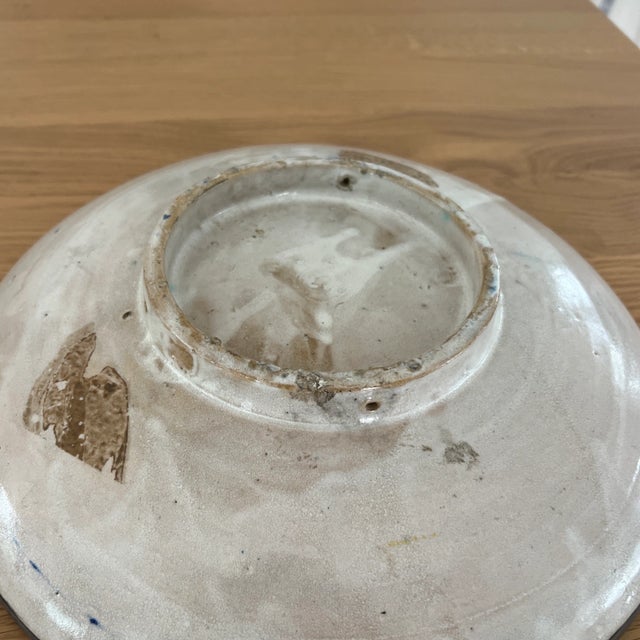 Vintage Handcrafted Moorish Moroccan Blue Decorative Ceramic Bowl For Sale In New York - Image 6 of 6