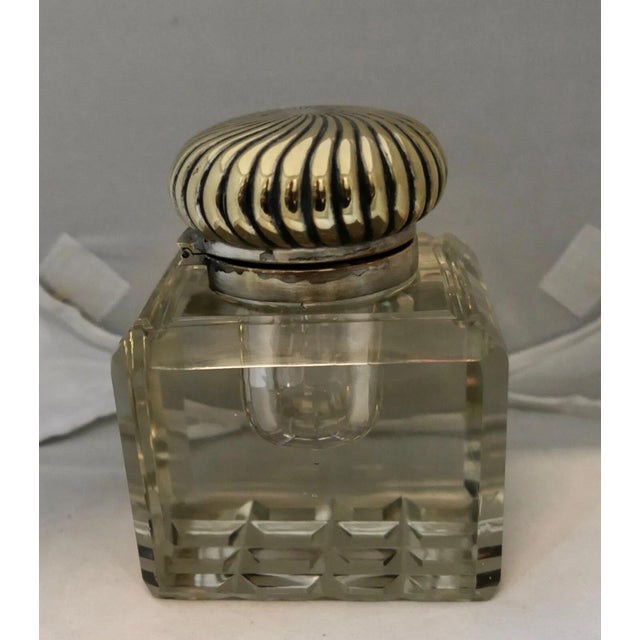Early 20th Century Early 20th Century Large Crystal Inkwell For Sale - Image 5 of 10