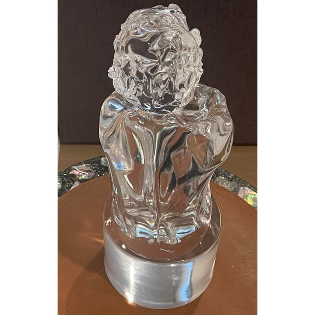 1950s Signed Loredano Rosin Murano Glass “Seated Boy” Sculpture For Sale - Image 9 of 10