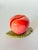 Late 20th Century Vintage Italian Alabaster Peach Apple Photo or Notepad Stand For Sale - Image 5 of 9