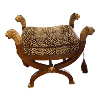 Baker Furniture Lion Head Bench For Sale