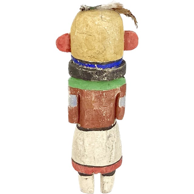 Figurative Painted Wood Kachina Style Figure (#2) For Sale - Image 3 of 9
