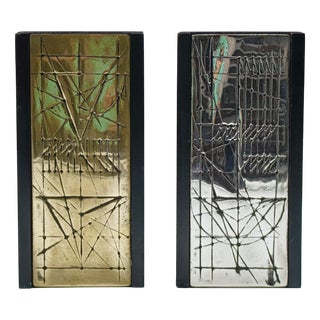 Walter Valentini, Table Sculptures, 1980s, Bronze, Set of 2 For Sale