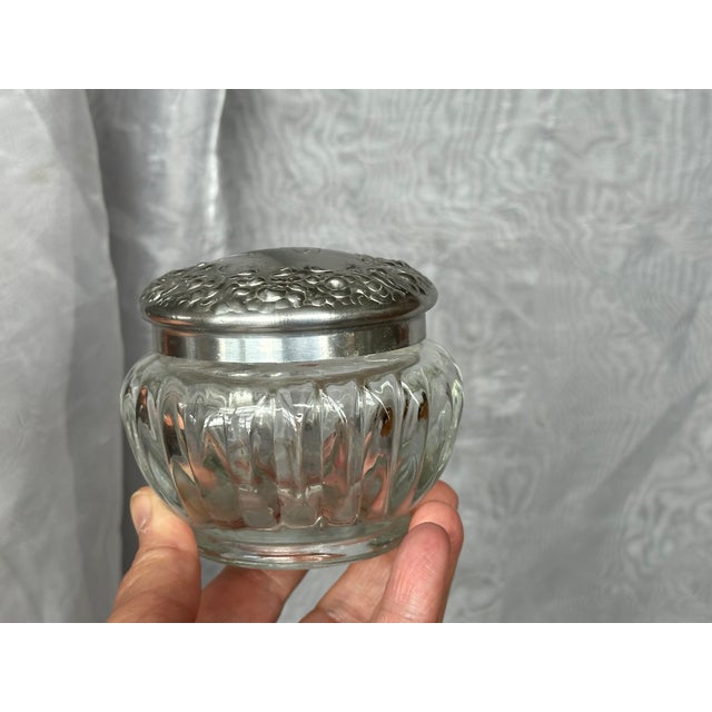 Silver Houbigant Glass Vanity Jar For Sale - Image 8 of 11