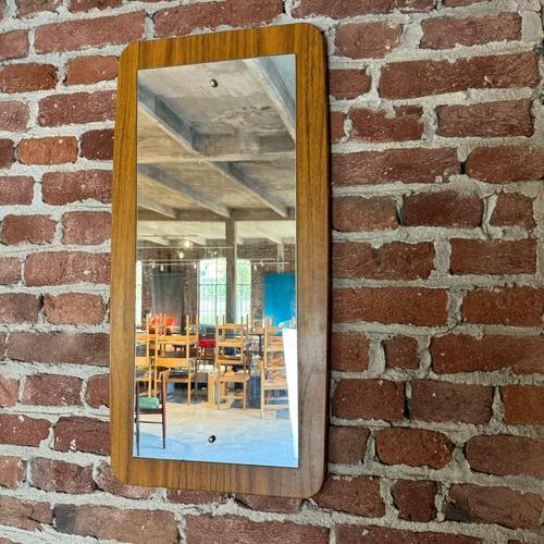 Vintage Teak Framed Mirror - Denmark (1960s)