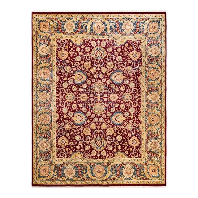 Textile Mogul, One-of-a-Kind Hand-Knotted Area Rug in Red, 8' 1" x 10' 5" For Sale - Image 7 of 7