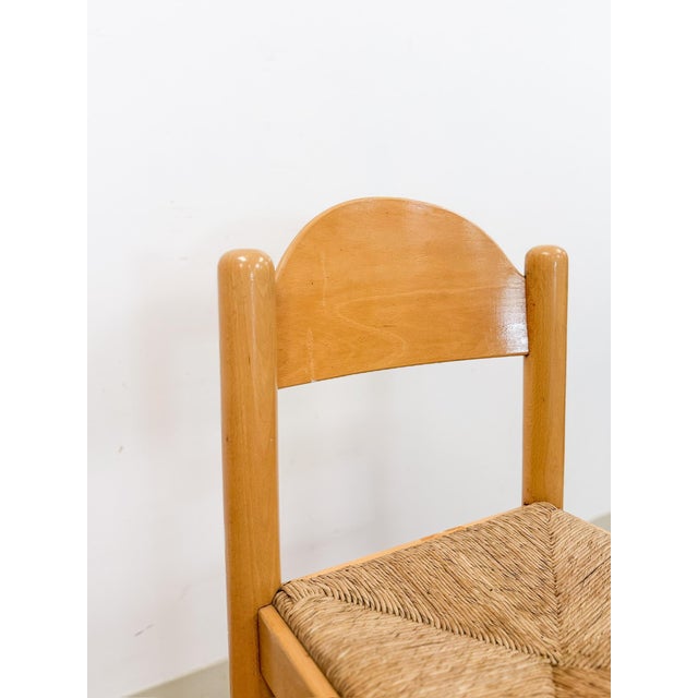 Beige Hank Lowenstein Style MCM Blonde Dining Chair Vintage Mid-Century Modern Arched Back For Sale - Image 8 of 11