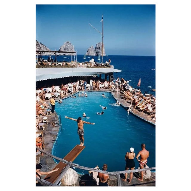 Slim Aarons, Marina Piccola, Estate Stamped Photographic Print, 1954 / 2020s For Sale