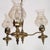 1930s Art Deco Golden Brass and Murano Glass Chandelier with Three Lights, 1930s For Sale - Image 5 of 6