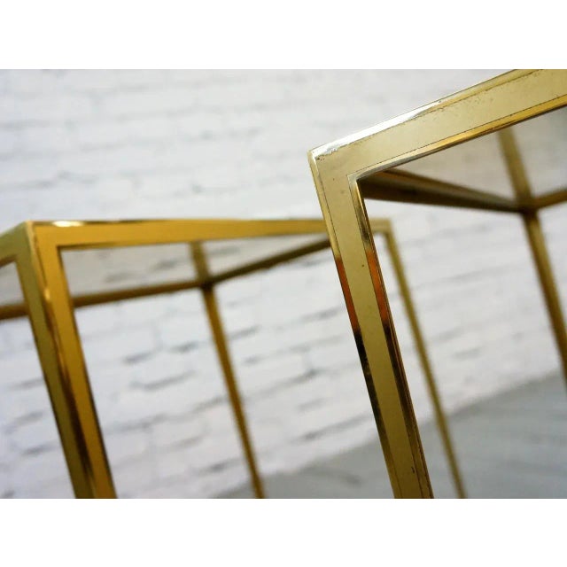 Mid-Century German Brass Coffee Tables from Vereinigte Werkstätten, 1960s, Set of 3 For Sale - Image 9 of 10