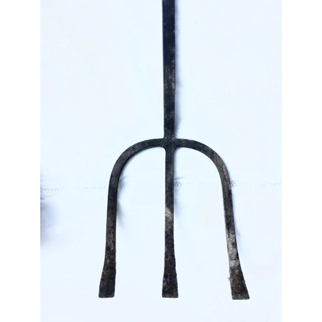Rustic Antique Rustic Cast Iron Fireplace Tools - Set of 2 For Sale - Image 3 of 10