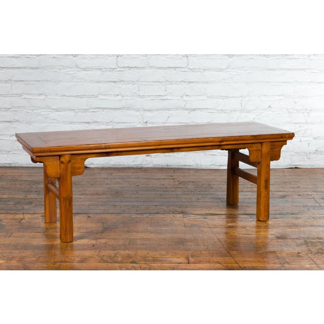 Early 20th Century Chinese Wooden Carved Spandrel Cocktail Table For Sale - Image 9 of 13