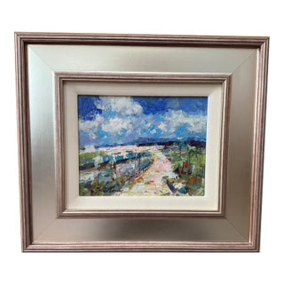 Boardwalk to the Beach by Matt Thomas, Oil Painting on Canvas For Sale