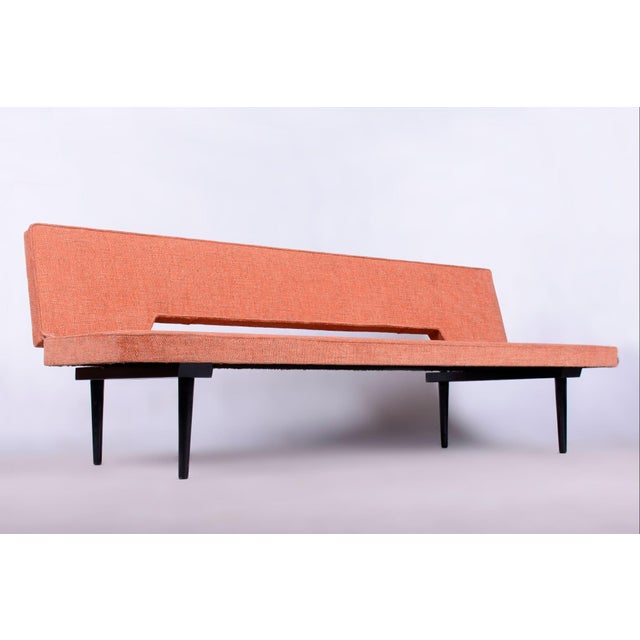 Black Mid-Century Sofa attributed to Miroslav Navratil, 1960s For Sale - Image 8 of 13