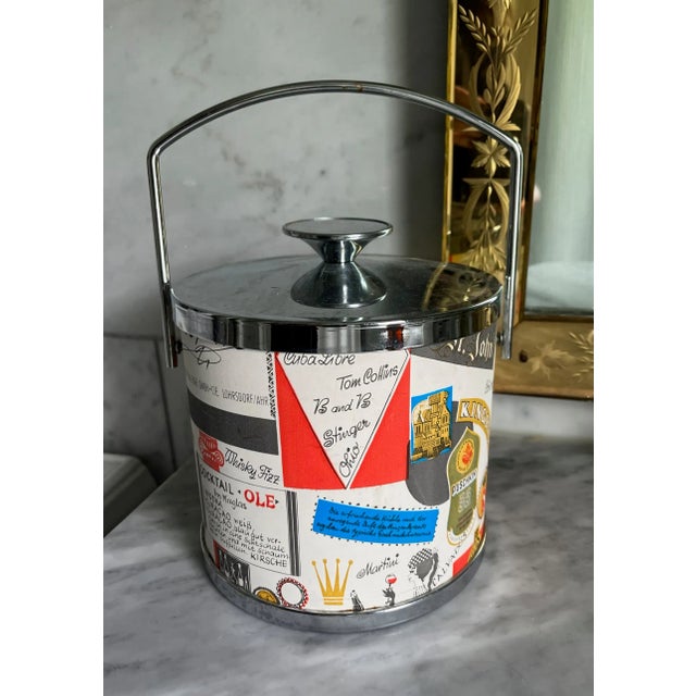 Metal Mid 20th Century German Cocktail Recipe Ice Bucket For Sale - Image 7 of 7