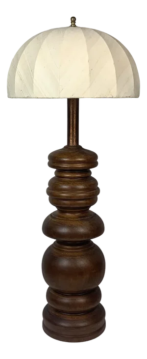 Large Brutalist Danish Copper Table Lamp with Mushroom Shade, 1960s