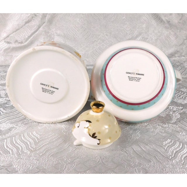 Grace’s Teaware Teapot and Warming Stand in Pink Rose Dots # 27491 For Sale - Image 11 of 16