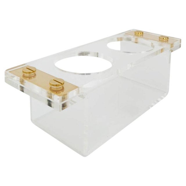 Mid-Century Modern Acrylic and Metal Wine Bottle Holder, Italy, 1970 For Sale - Image 9 of 9