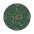 2020s Thistle And Snake Evergreen Vegan Leather Round Pebble Placemat, Set of 4 For Sale - Image 5 of 5