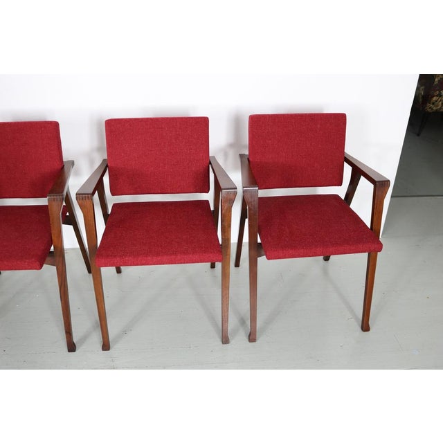 Model Luisa Armrest Chairs by Franco Albini for Poggi, Pavia Italy, 1955, Set of 6 For Sale - Image 16 of 18