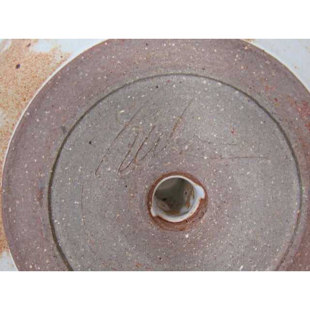 1990s Signed Hand-Thrown Studio Pottery Steam Pot With Lid For Sale - Image 14 of 14