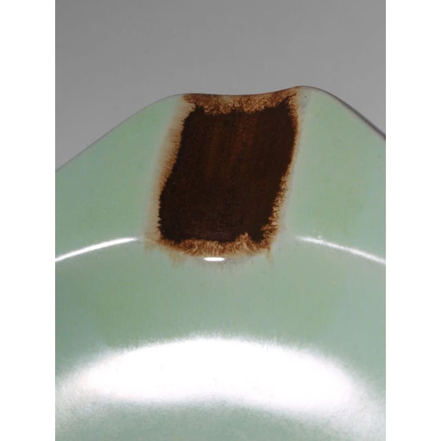 Art Deco Mint-Green Ceramic Ashtray by Harald Östergren for Upsala-Ekeby, 1930s For Sale - Image 3 of 6