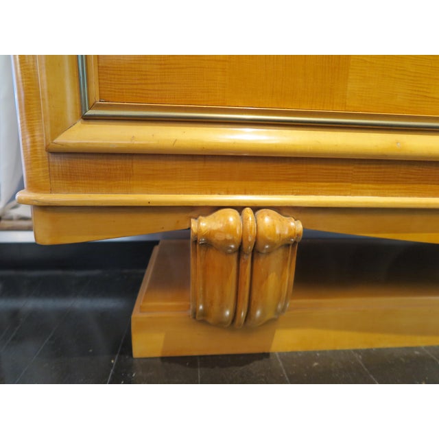 1930s French Art Deco Sycamore Cabinet Attributed to Jean Desnos For Sale In Los Angeles - Image 6 of 8