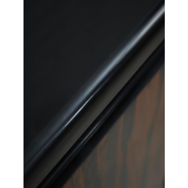 John Stuart Mid-Century Modern Ebony Chrome and Wood Dresser With Mirror For Sale - Image 13 of 18