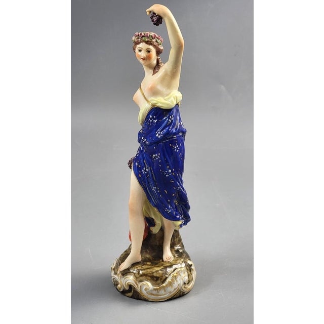 Porcelain Bacchante Figure in the style of Derby from Samson Paris, 1860s-1870s For Sale - Image 3 of 11