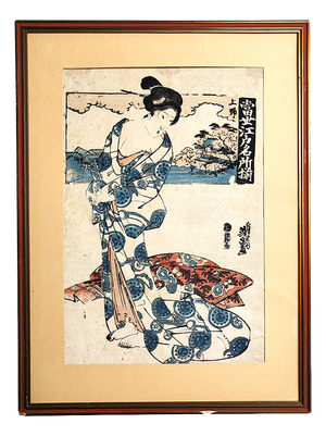 Keisai Eisen, Geisha Bijin-Ga, 19th Century, Woodcut