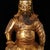 Vintage Gilt Brass Seated Guan Gong Statue, Chinese God of War & Wealth Decor Sculpture For Sale - Image 4 of 9