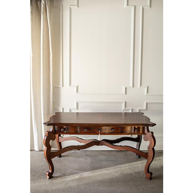 Jim Peed Late 20th Century Romweber Spanish Baroque Carved Writing Desk, Designed by Jim Peed For Sale - Image 4 of 17