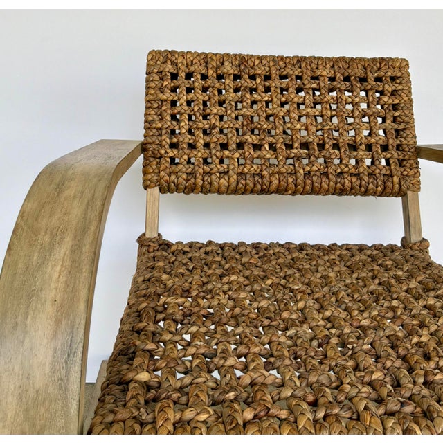 Organic Modern Braided Hyacinth Rehma Accent Chair For Sale In Atlanta - Image 6 of 8