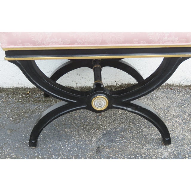 Hollywood Regency Painted Vanity Ottoman Footstool 6124 For Sale In Miami - Image 6 of 12