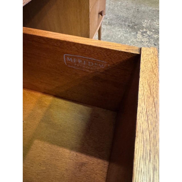Vintage Danish Oak Kneehole Desk from Meredew, 1950s For Sale - Image 11 of 18