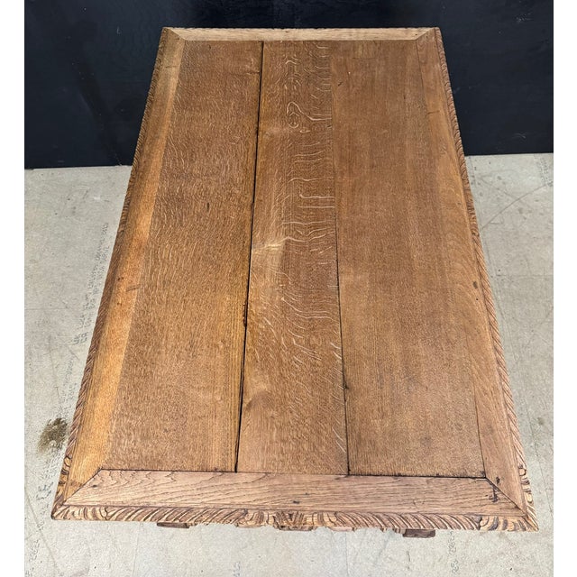 French Bleached Oak Writing Desk, 1860 For Sale - Image 13 of 16