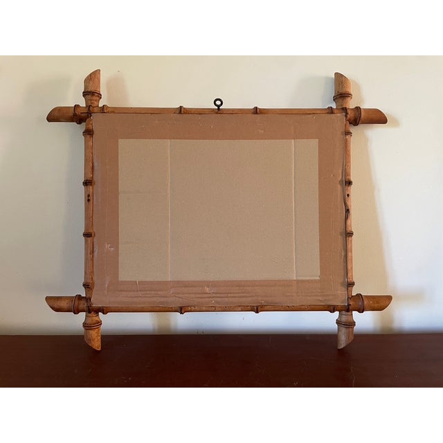 Bamboo Rectangular Mirror, 1970 For Sale - Image 6 of 12