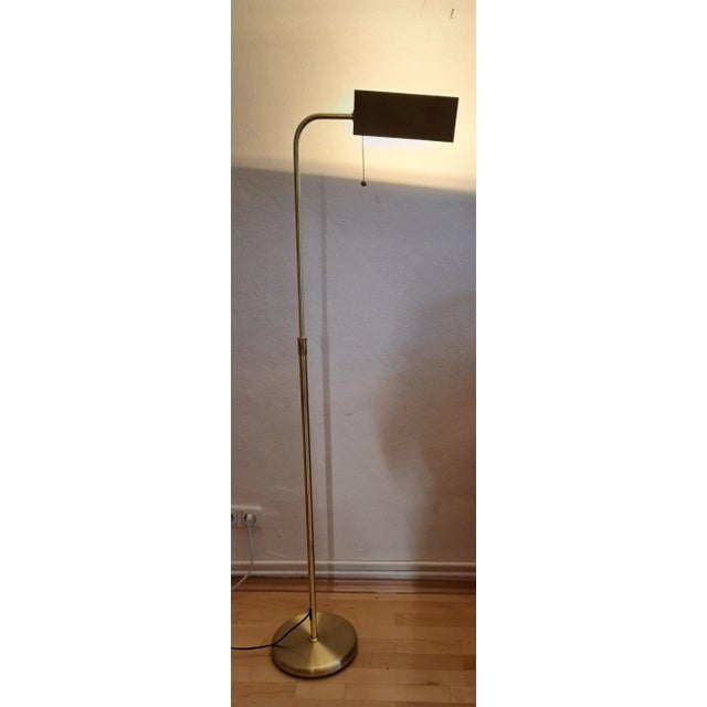 2000 - 2009 Vintage Height-Adjustable Floor Lamp with Brass-Colored Metal Frame by Trio Leuchten, 2000s For Sale - Image 5 of 8