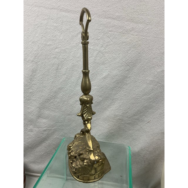 Late 19th Century Antique Solid Brass Rose Motif Doorstop For Sale - Image 5 of 8