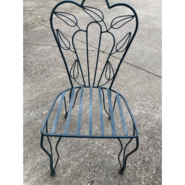 Late 20th Century Iron Patio Dining Chairs Attributed to Frontgate-Set of 4 For Sale In Cincinnati - Image 6 of 12