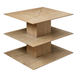 Blonde Oak Storage Table For Sale