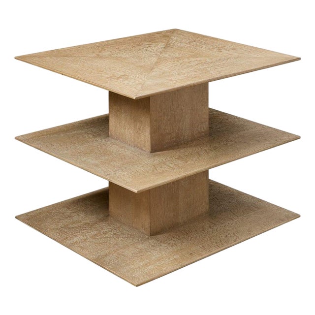 Blonde Oak Storage Table For Sale