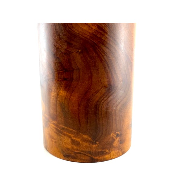 Vintage Turned Burl Wood Pencil & Pen Holder Desk Organizer For Sale - Image 4 of 9