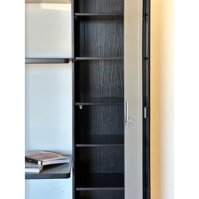Black Modular Bookcase by Vittorio Introini for Saporiti, 1970s For Sale - Image 8 of 13