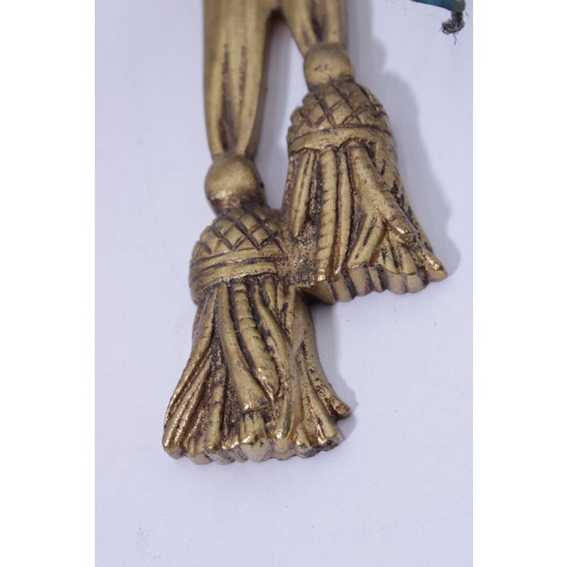 1950s Pair of French Style Brass Electric Sconces For Sale - Image 9 of 11