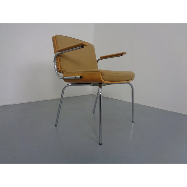 Vintage Conference Armchair in Oak and Chrome from Duba Møbelindustri, Denmark, 1960s For Sale - Image 10 of 18