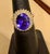 2020s 6.2 Carat Oval Tanzanite & 1 Ct Diamond Ring 14 Karat Yellow Gold, Estate, S 7 For Sale - Image 5 of 8