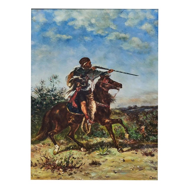 Cram, Horseman with Rifle, Oil Painting For Sale