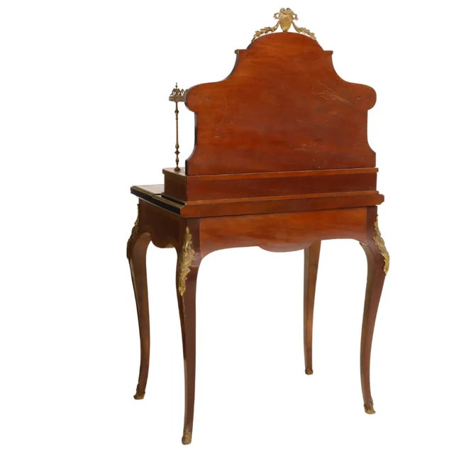 French French Louis XV Style Bonheur Du Jour Lady Desk For Sale - Image 3 of 12